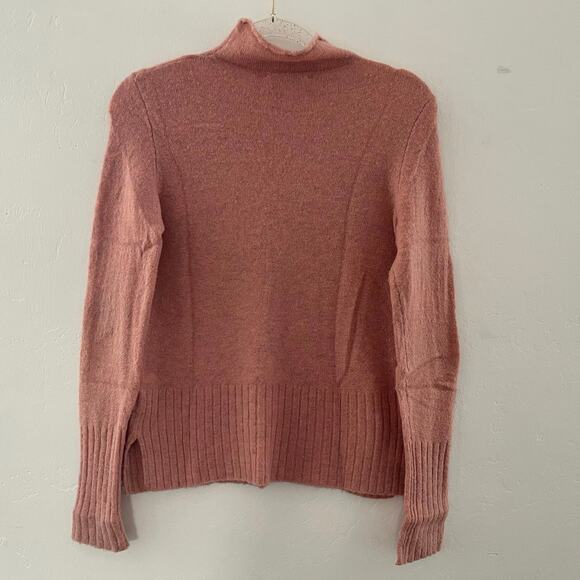 Madewell Inland Turtleneck Sweater Women's XS Wool Alpaca in Coziest Yarn Pink - Picture 8 of 10